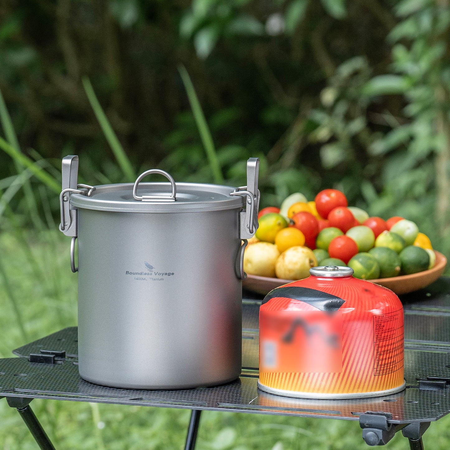 Boundless Voyage Titanium Rice Cooker Pot Ultralight Camping Cookware for Hiking & Travel
