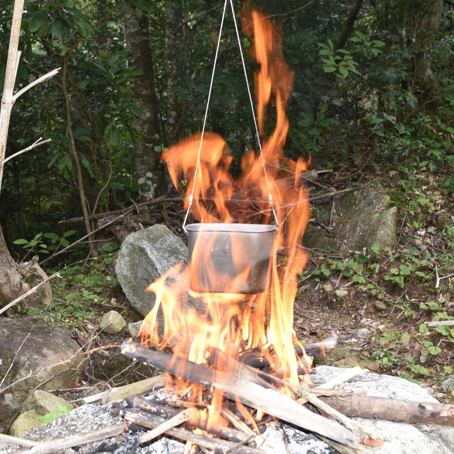 Boundless Voyage TA1 Titanium Military Canteen Set 400ml+750ml Ultralight Cooking & Mess Kit for Camping & Survival