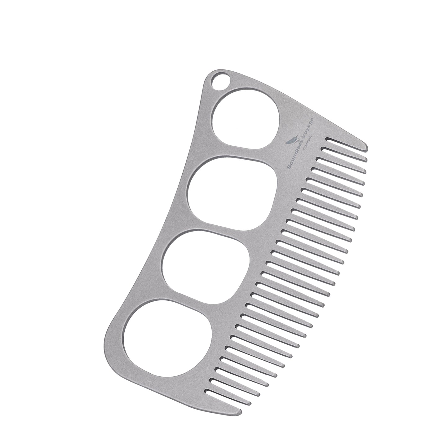 Boundless Voyage Titanium Crescent Comb – Hair & Beard Pocket Comb for Travel, EDC & Everyday Grooming