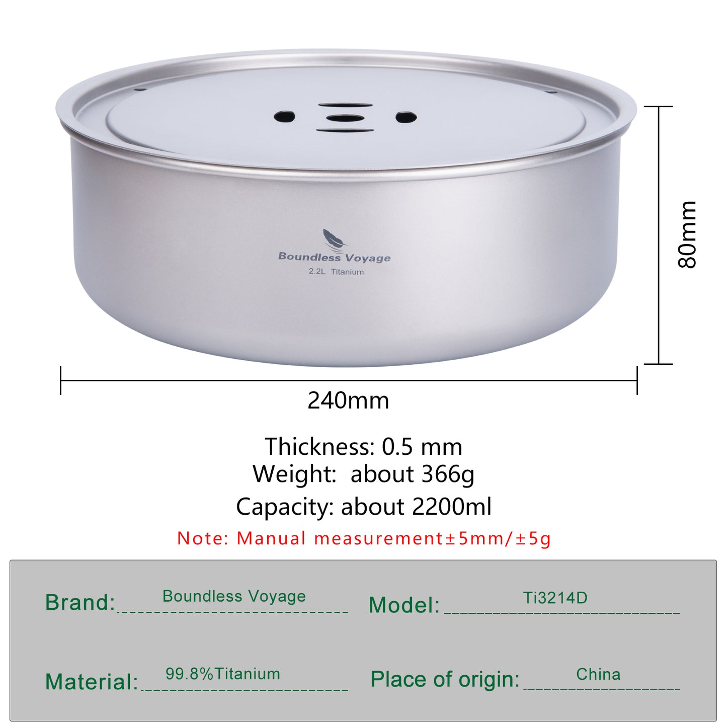 Boundless Voyage Titanium Tea Tray with Drainage – Portable Tea & Coffee Serving Tray for Travel, Home, Office & Outdoor Brewing
