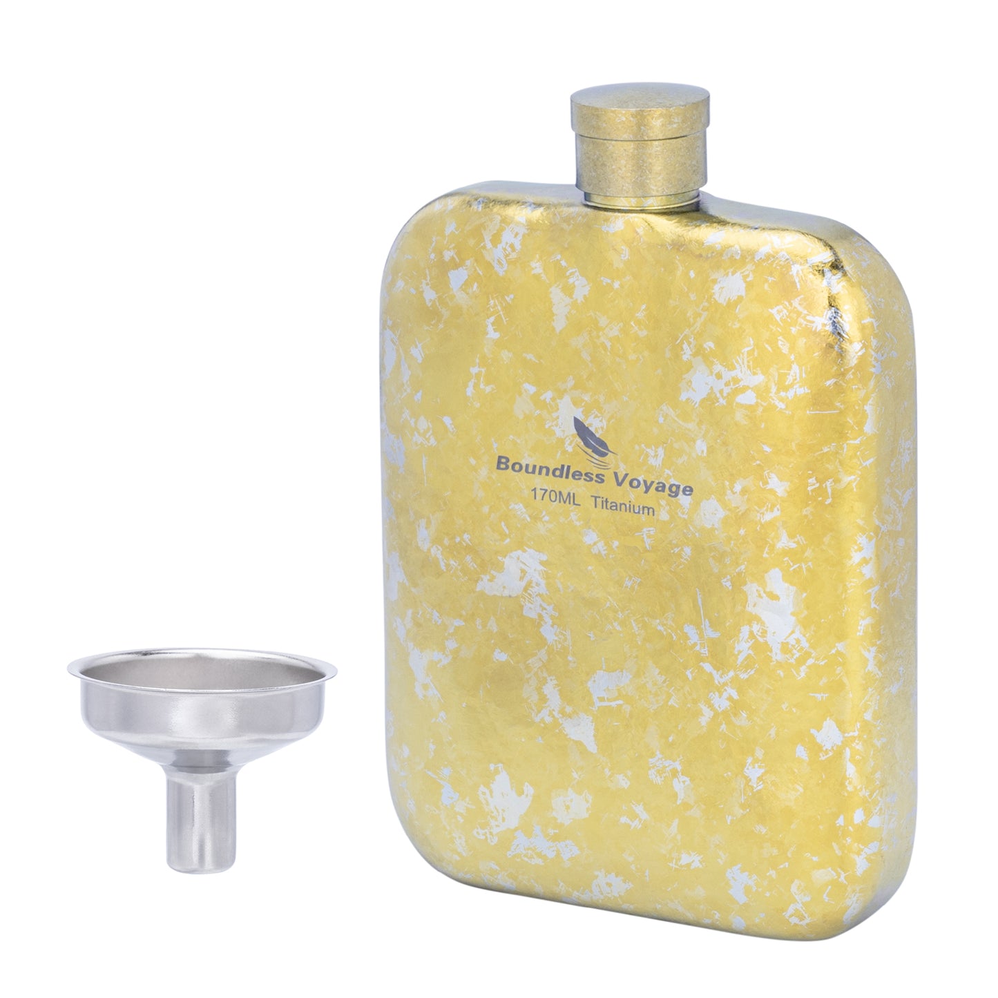 Boundless Voyage Ultralight Titanium Hip Flask | Pocket Size Whiskey & Liquor Bottle | Leakproof & Non-Toxic Metal Flask for Camping, Hiking, EDC & Premium Groomsmen Gifts