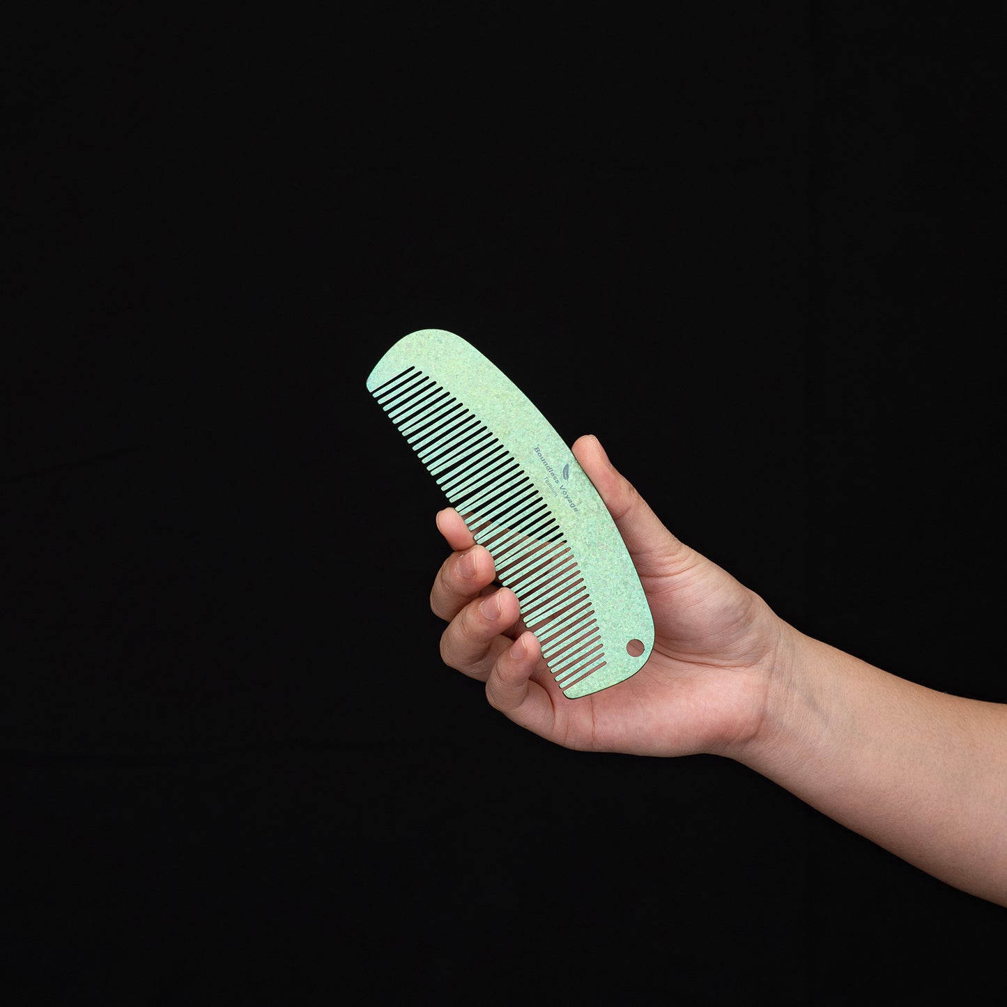 Boundless Voyage Titanium Crescent Comb – Hair & Beard Grooming Comb for Travel, EDC & Everyday Use