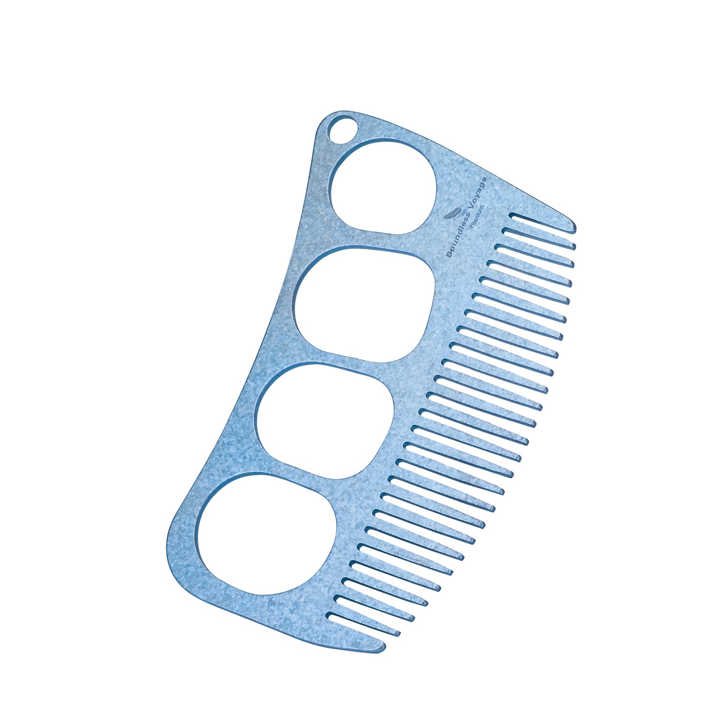 Boundless Voyage Titanium Crescent Comb – Hair & Beard Pocket Comb for Travel, EDC & Everyday Grooming