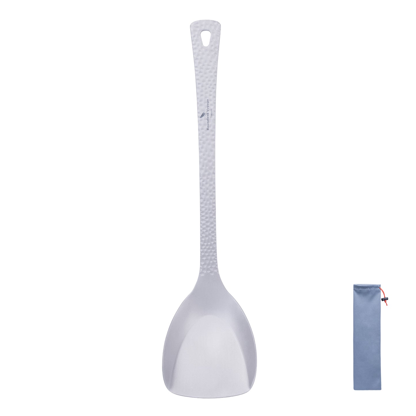 Boundless Voyage Titanium Spatula Food Turner with Embossed Handle – Lightweight Cooking Utensil for Camping, Travel & Home Kitchen