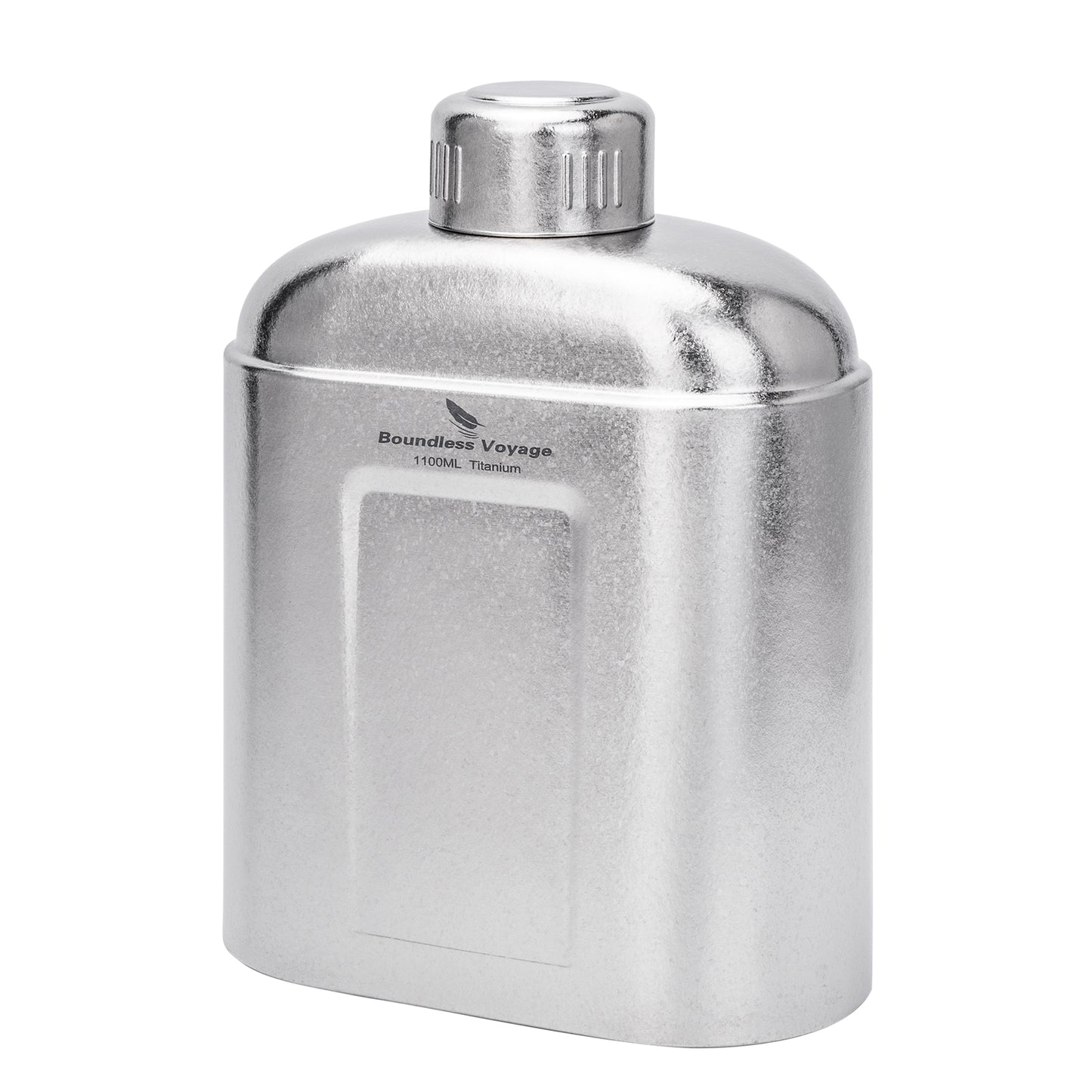 Boundless Voyage 1100ml TA1 Titanium Water Bottle – Single Wall Open-Fire Canteen with Leakproof Lid & Carry Sleeve for Camping & Outdoor Survival