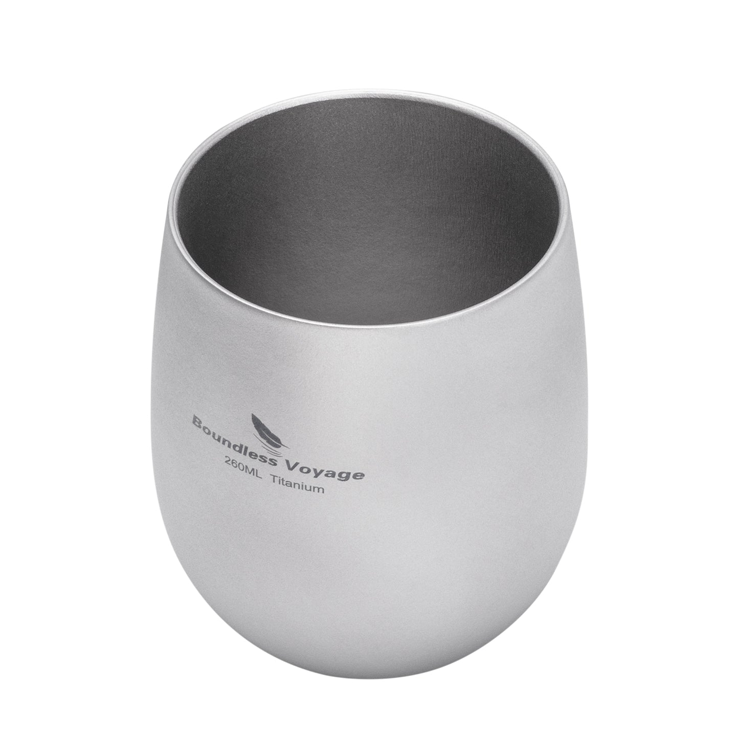 Boundless Voyage Titanium Double-Wall Cup – Ultralight TA1 Camping Coffee Mug for Travel, Hiking & Outdoor Use