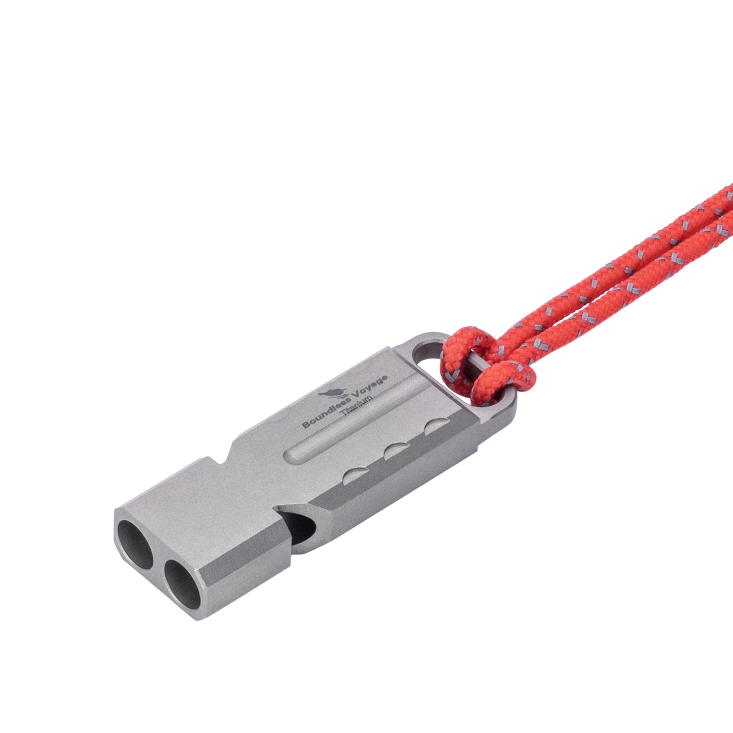 Boundless Voyage TA1 Titanium Dual Tube Survival Whistle – High Decibel Emergency Safety Whistle for Camping, Hiking, Backpacking & Outdoor Rescue