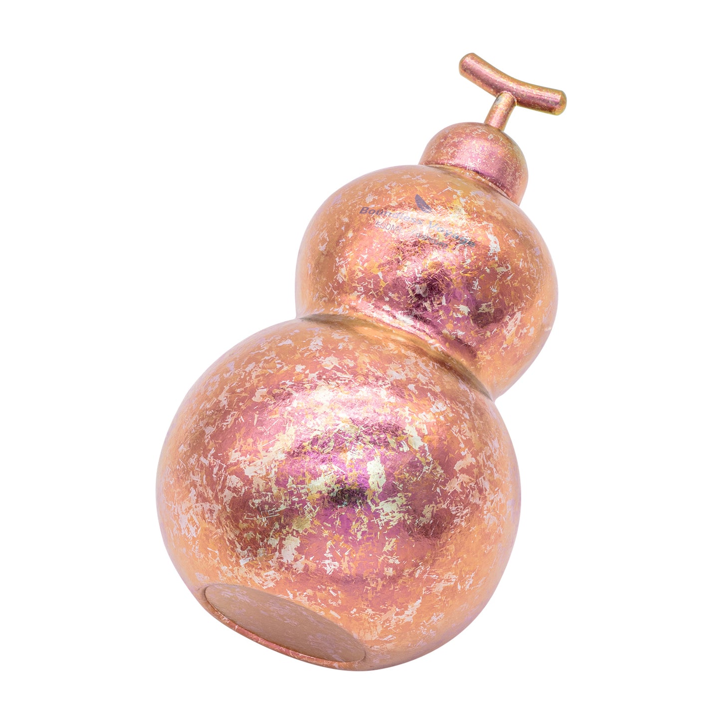 Boundless Voyage Premium Titanium Gourd Flask  | 500ml Crystallized Ice-Texture Canteen | Ultralight & Rustproof Alcohol Drinkware for Hiking & Camping