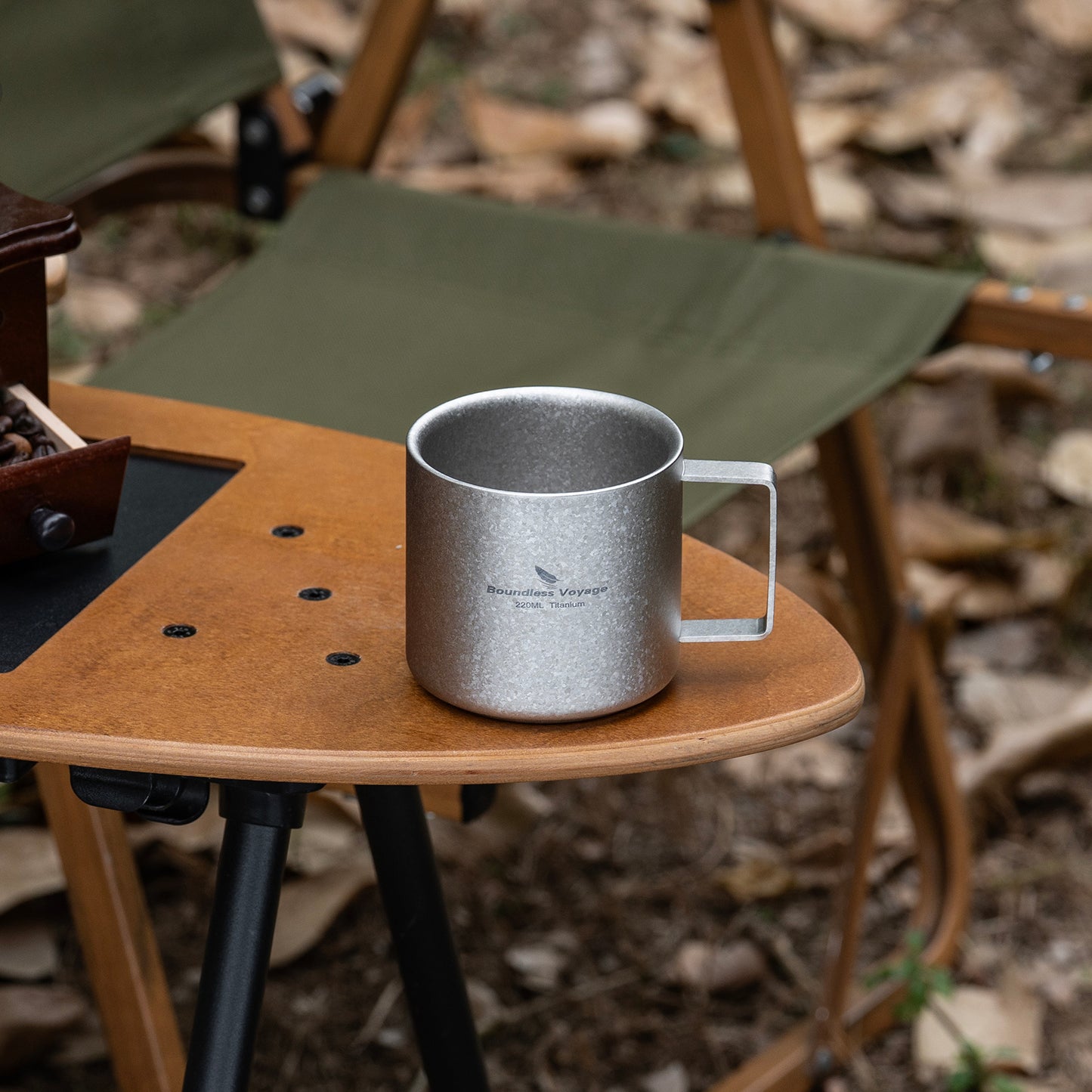 Boundless Voyage 220ml Double-Walled Titanium Cup | Ultralight Insulated Mini Coffee Mug | Anti-Scalding Tea Cup for Camping, Travel & Home