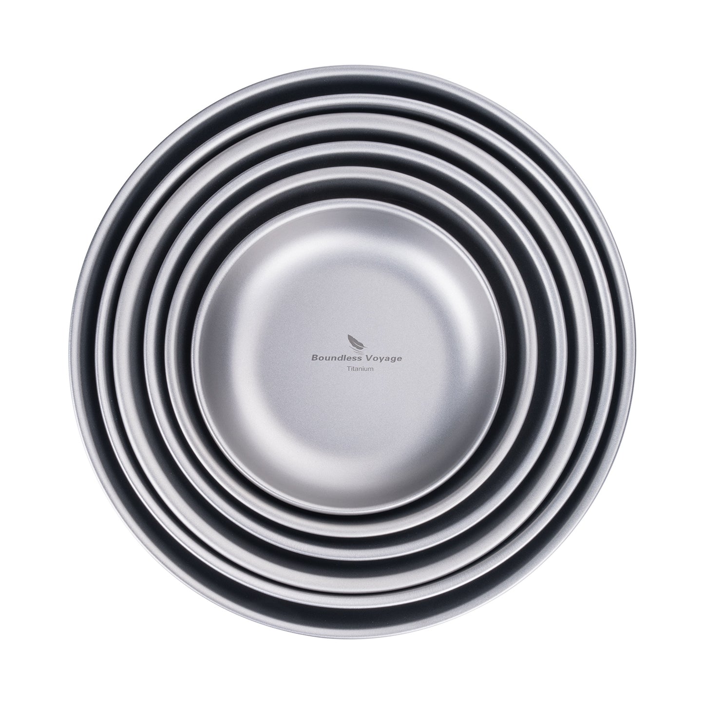 Boundless Voyage Titanium Camping Plates – Ultralight TA1 Titanium Dinner Plates for Camping, Hiking, Backpacking & Everyday Dining