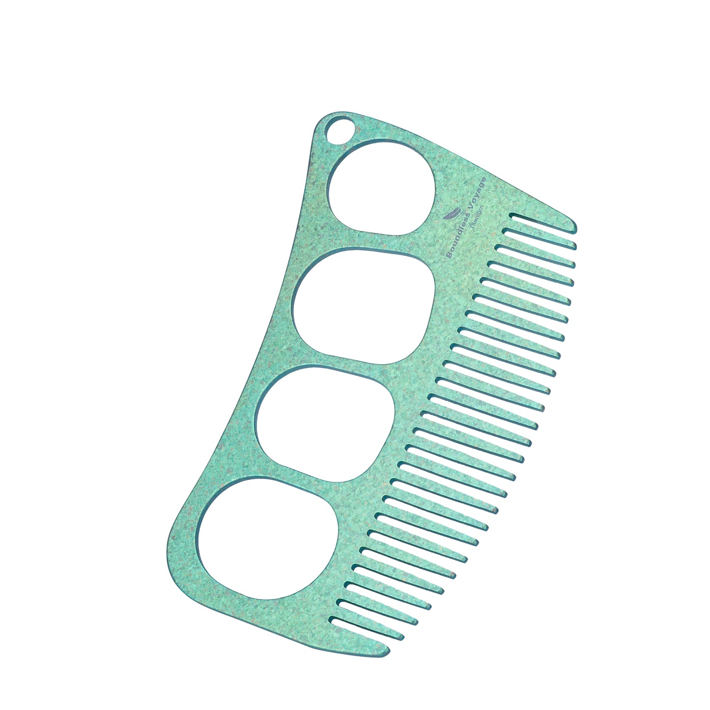 Boundless Voyage Titanium Crescent Hair & Beard Comb – Lightweight Unisex Grooming Tool for Home & Travel