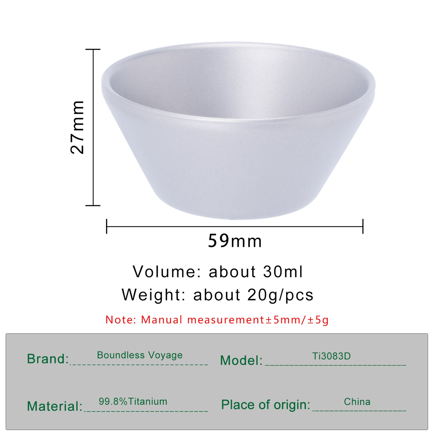 Boundless Voyage Titanium Double-Layer Mini Tea Cup Set – Portable Anti-Scald Camping Mug for Coffee, Liquor, Picnic & Hiking