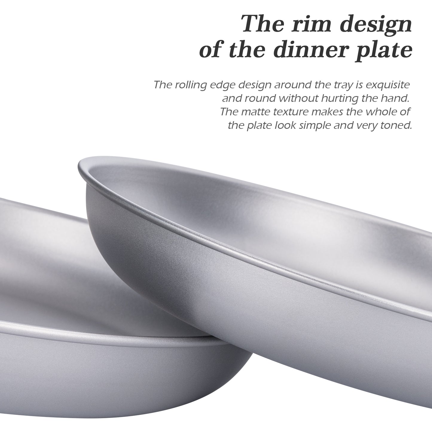 Boundless Voyage Titanium Camping Plates – Ultralight TA1 Titanium Dinner Plates for Camping, Hiking, Backpacking & Everyday Dining