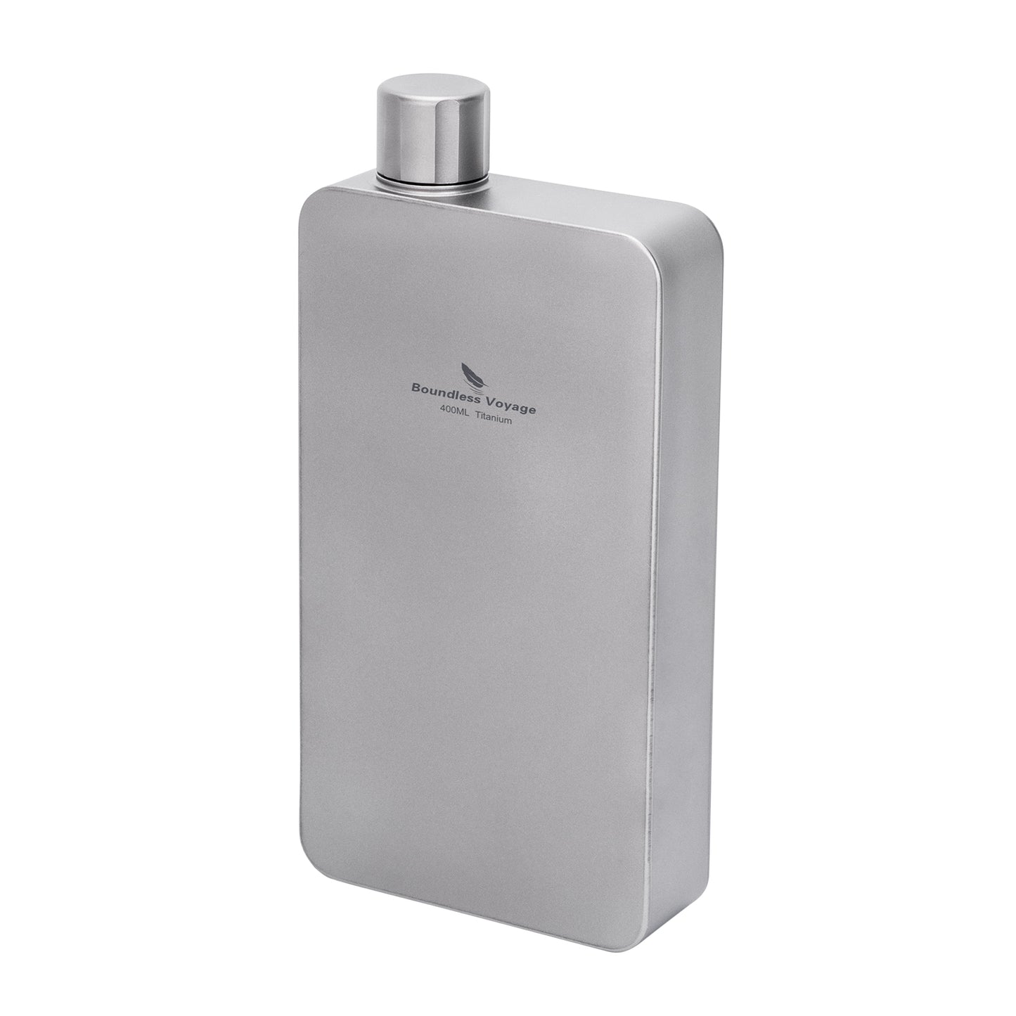 Boundless Voyage 400ml Titanium Flask – Ultra-Light Leakproof Metal Liquor Bottle with Funnel | Premium EDC Hip Flask for Camping, Travel & Gifts