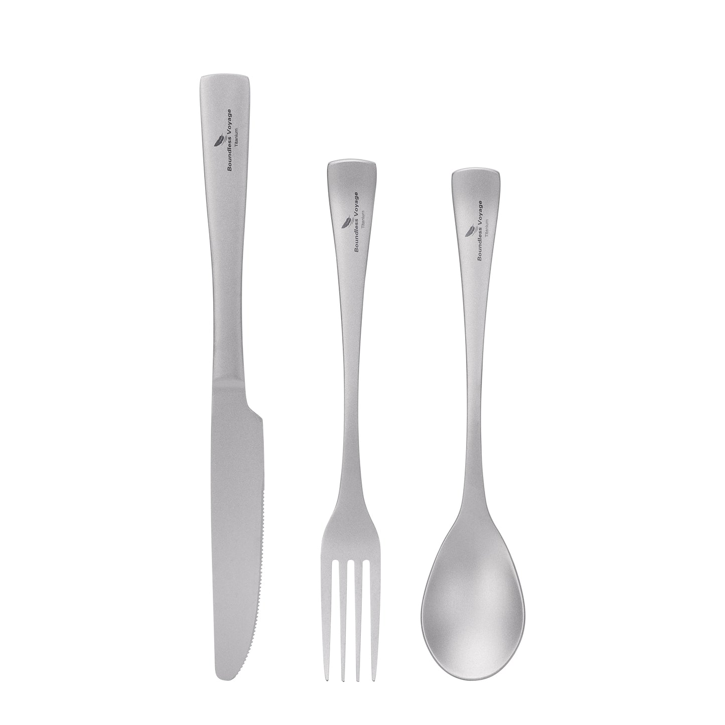 Boundless Voyage Titanium Flatware Set – Portable Outdoor Knife Fork Spoon Kit for Camping, Backpacking & Everyday Use
