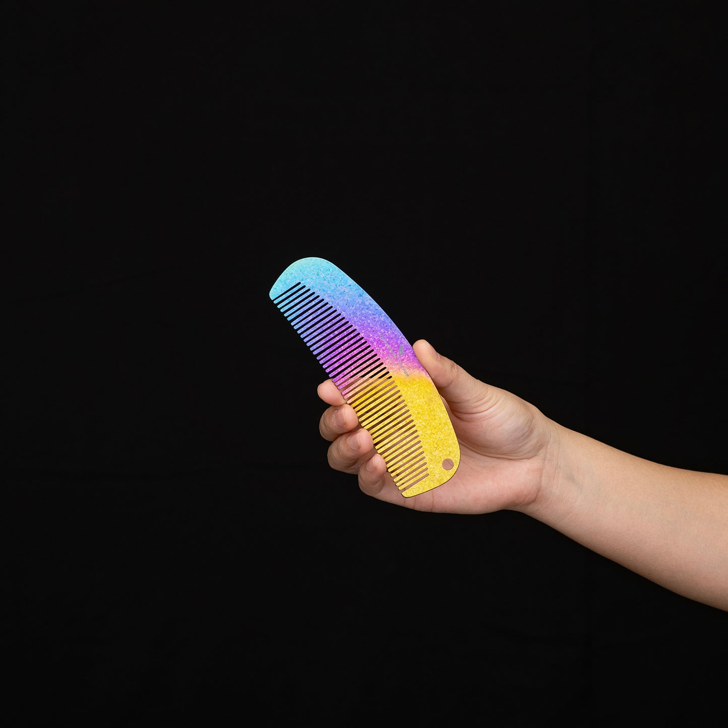 Boundless Voyage Titanium Crescent Hair & Beard Comb – Lightweight Unisex Grooming Tool for Home & Travel