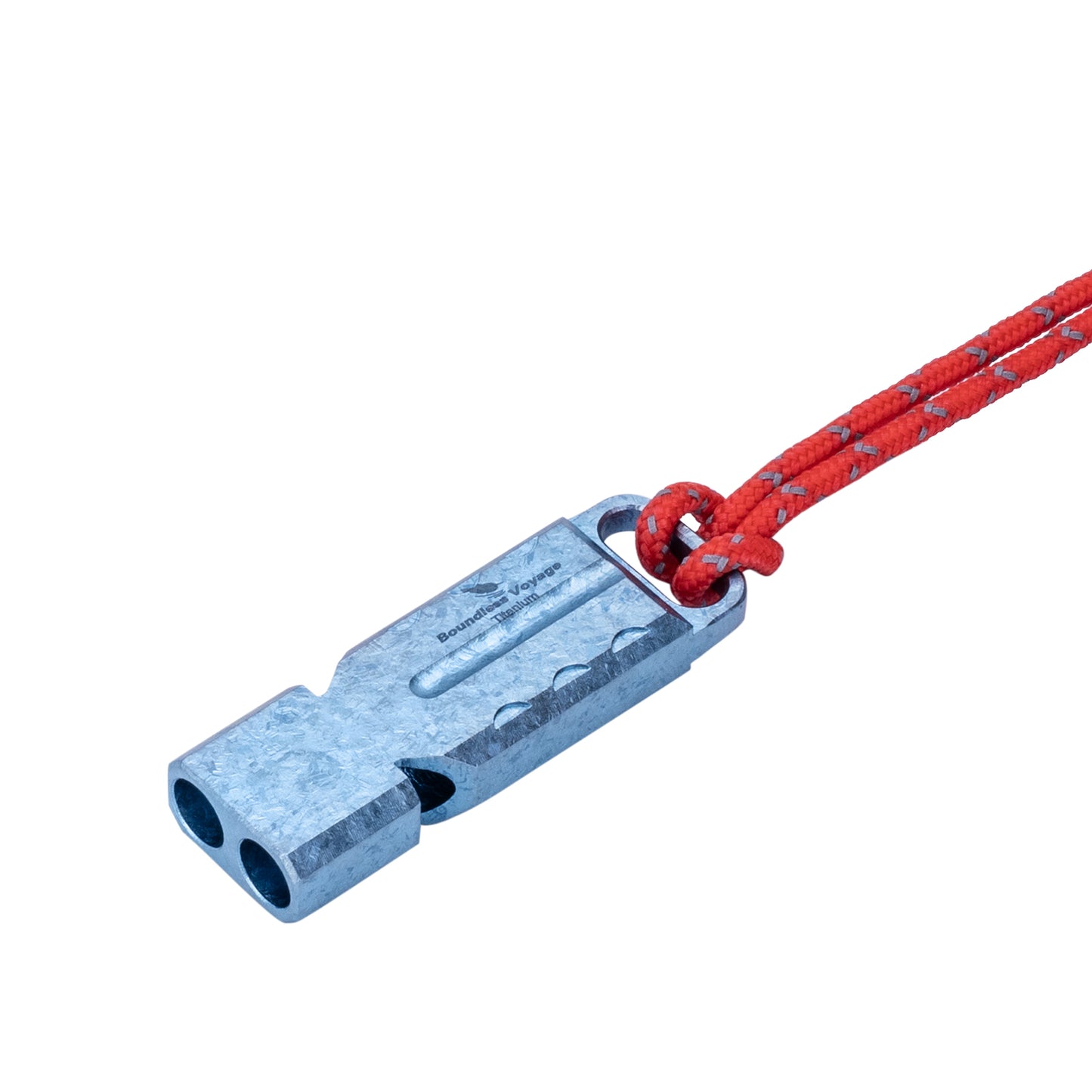 Boundless Voyage TA1 Titanium Dual Tube Survival Whistle – High Decibel Emergency Safety Whistle for Camping, Hiking, Backpacking & Outdoor Rescue