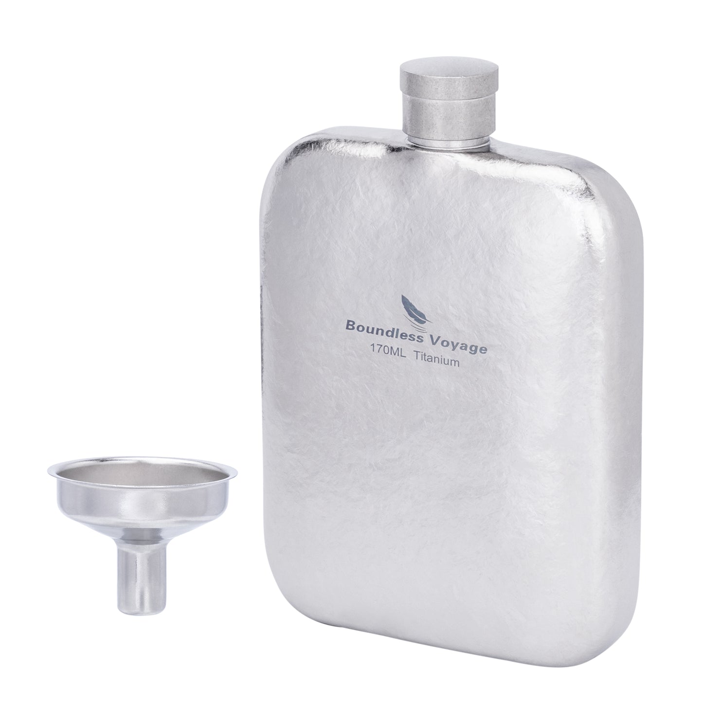 Boundless Voyage Titanium Hip Flask – Ultralight Pocket Liquor Bottle for Whiskey, Vodka, Wine | Outdoor Travel Drinkware