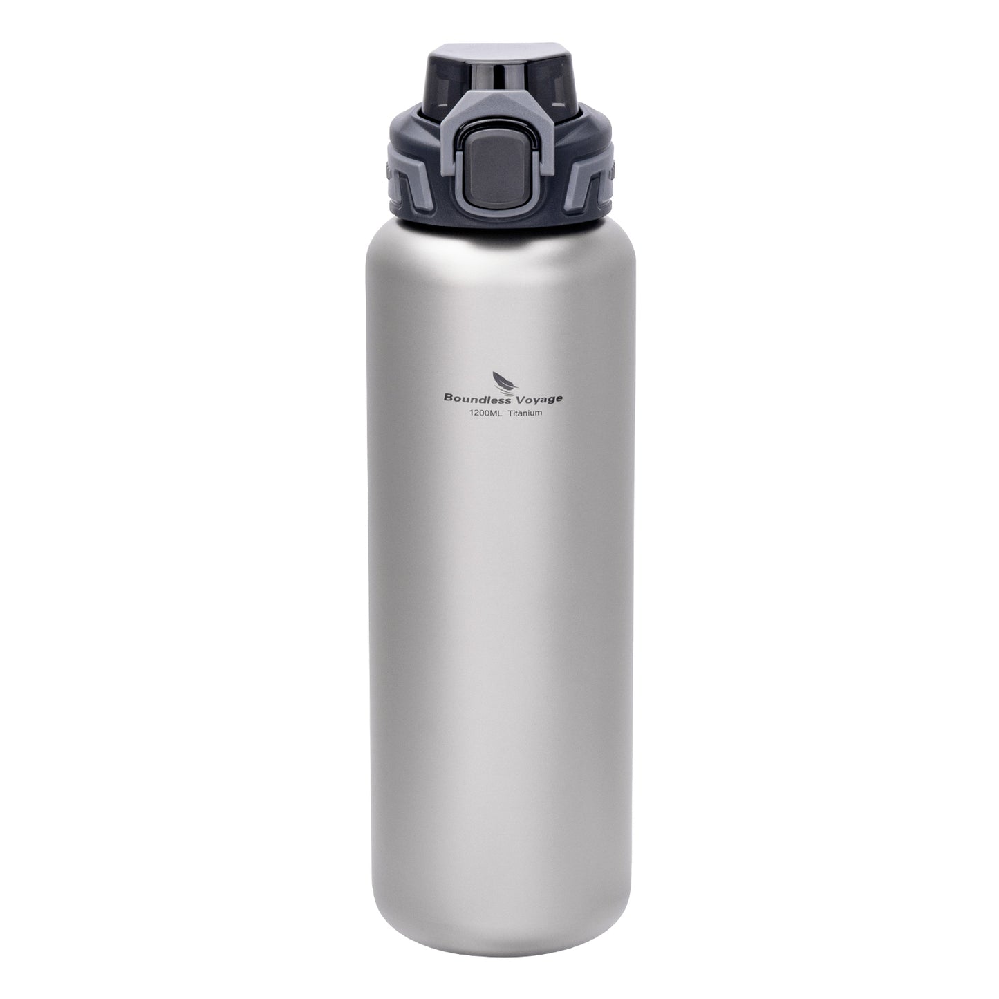 Boundless Voyage 1200ml Titanium Water Bottle with Dual Lids – Wide Mouth Leakproof Outdoor Bottle for Camping, Hiking, Gym & Travel