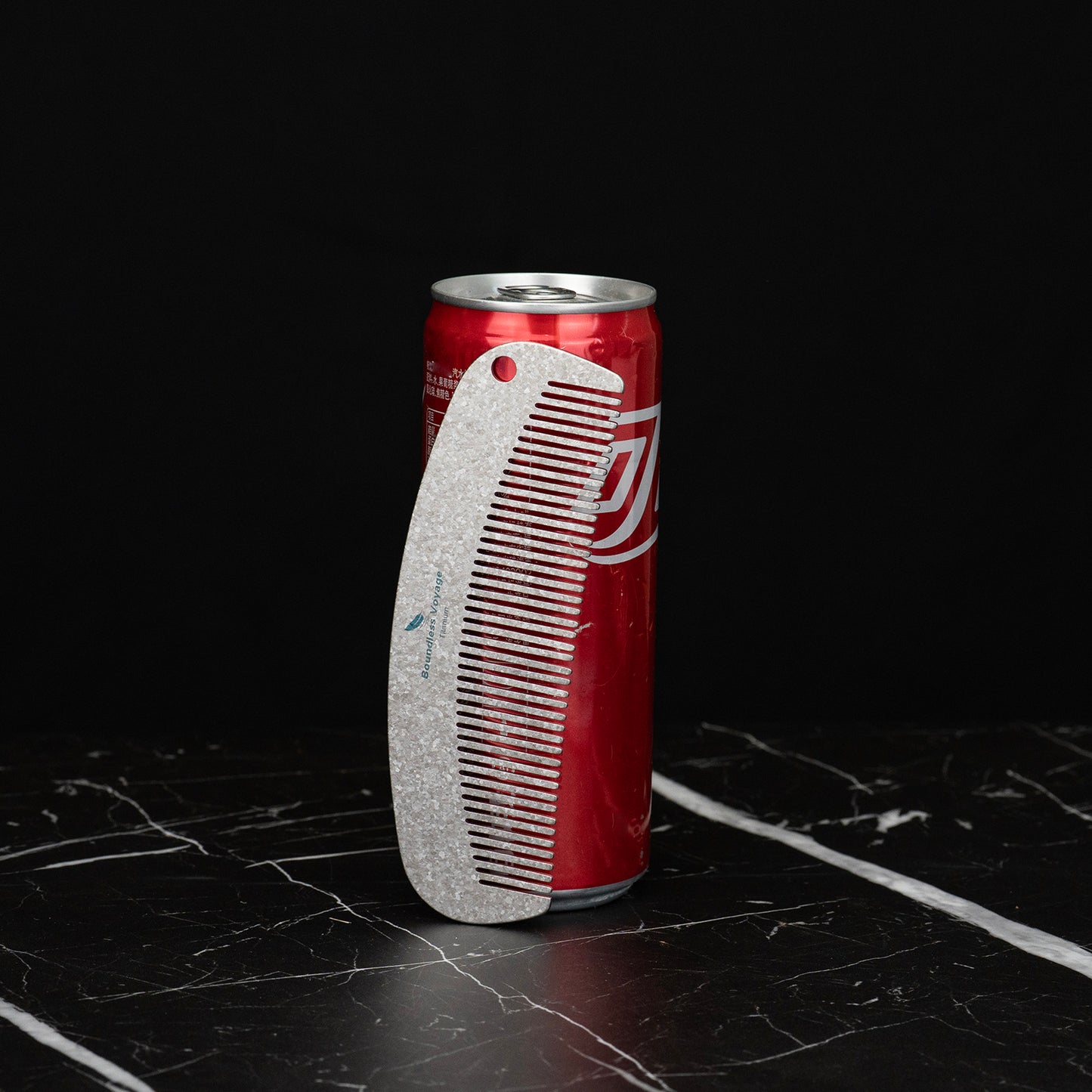 Boundless Voyage Titanium Crescent Hair & Beard Comb – Lightweight Unisex Grooming Tool for Home & Travel