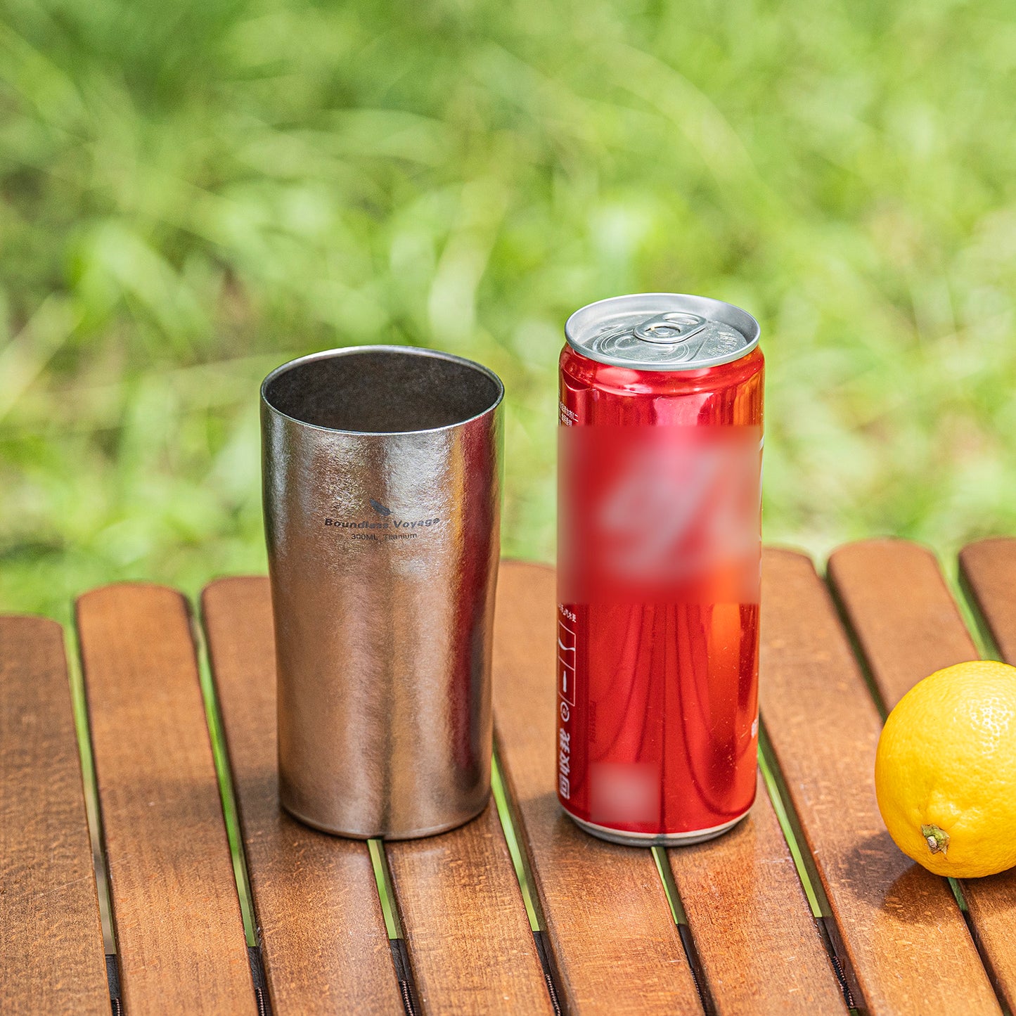 Boundless Voyage Titanium Double-Walled Cup 300ml – Ultralight Crystallized Finish Mug for Coffee, Beer & Outdoor Camping