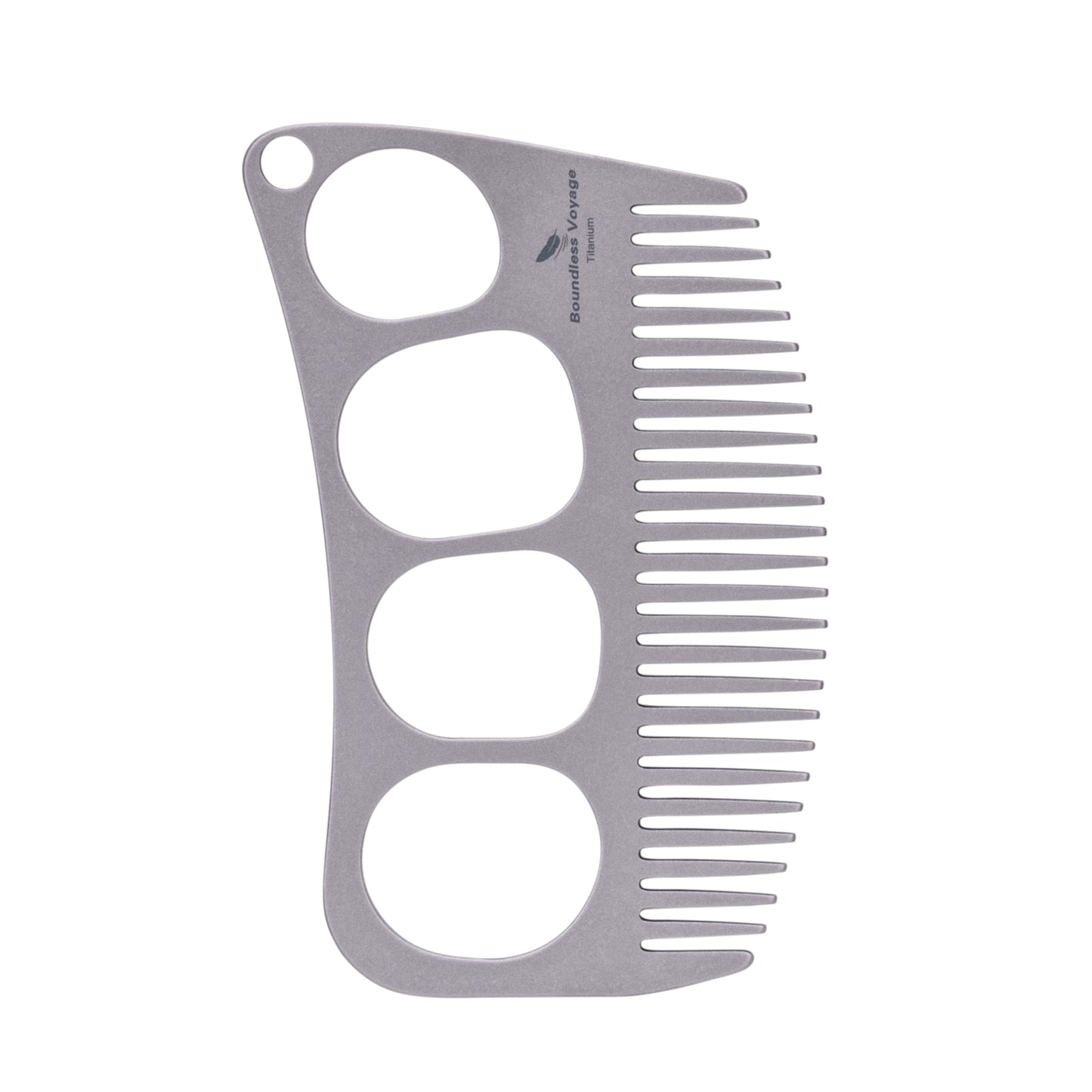 Boundless Voyage Titanium Crescent Hair & Beard Comb – Lightweight Unisex Grooming Tool for Home & Travel