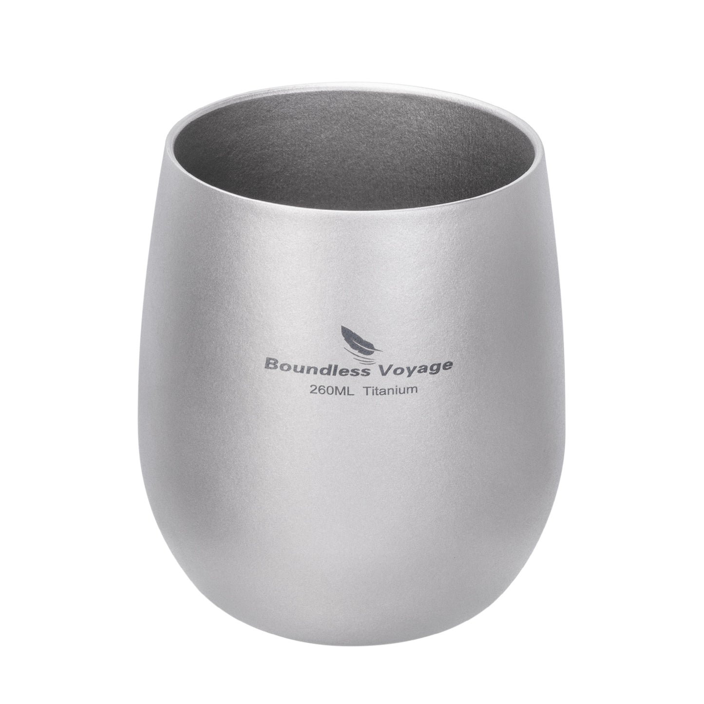Boundless Voyage Titanium Double-Wall Cup – Ultralight TA1 Camping Coffee Mug for Travel, Hiking & Outdoor Use
