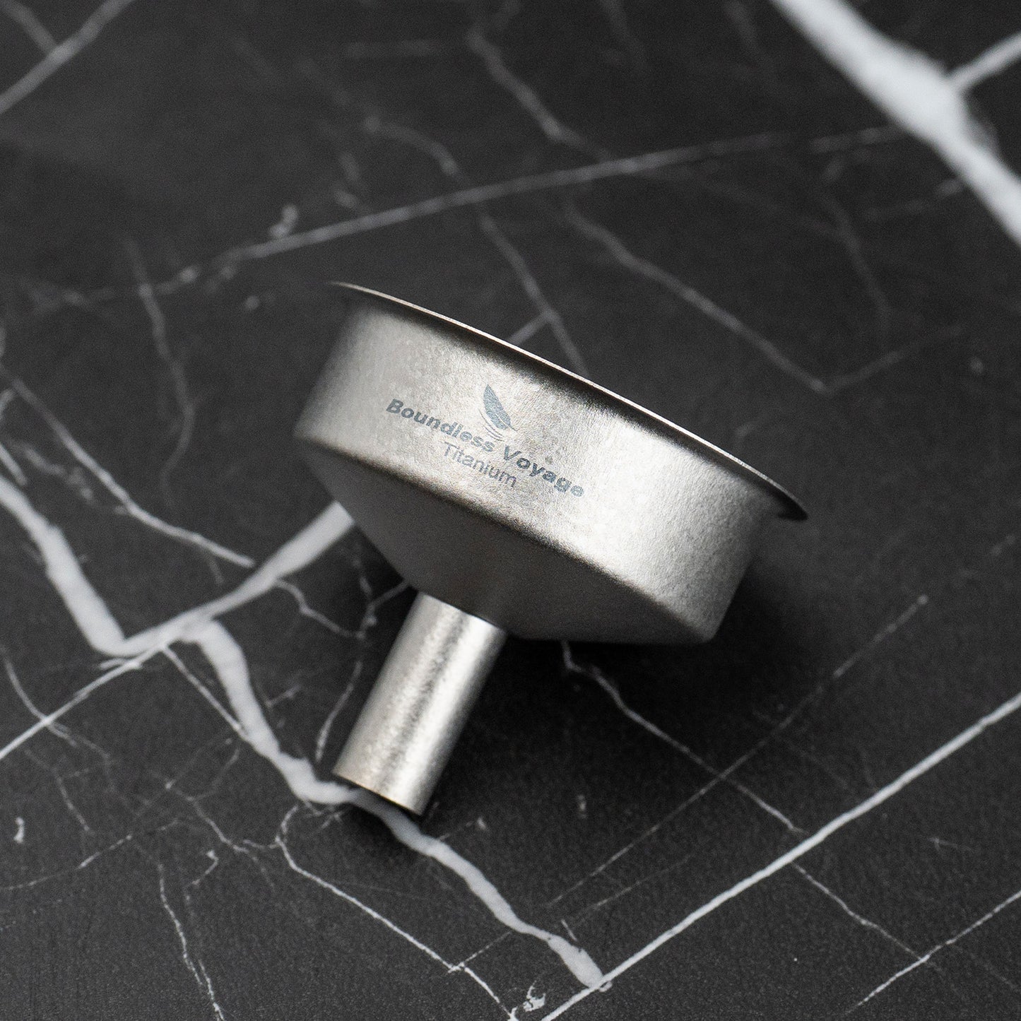 Boundless Voyage Ultralight Titanium Funnel | Food-Grade Portable Pouring Tool for Hip Flasks & Water Bottles | Mini Liquid & Powder Filter for Camping, Travel & Home Use