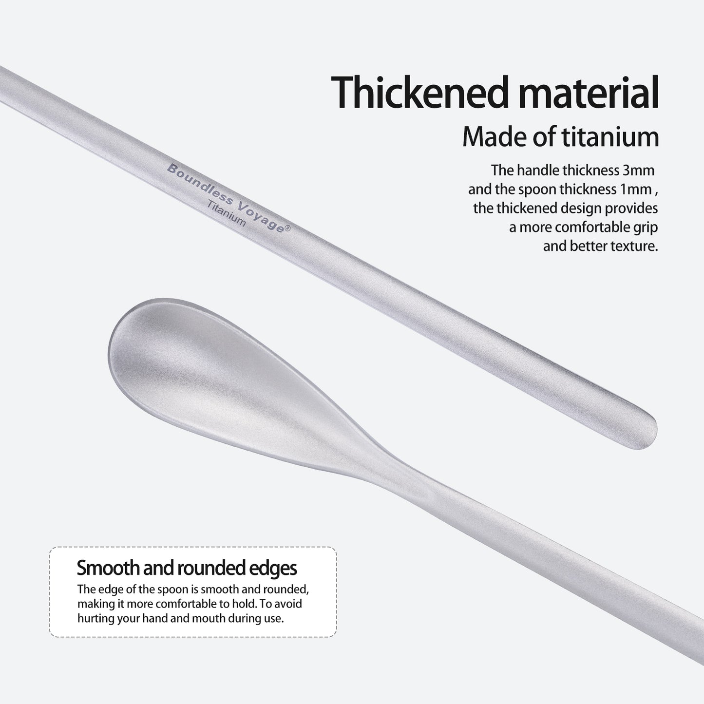 Boundless Voyage Titanium Long Handle Coffee Spoon – Ultralight Camping Spoon for Mug, Coffee, Tea & Travel