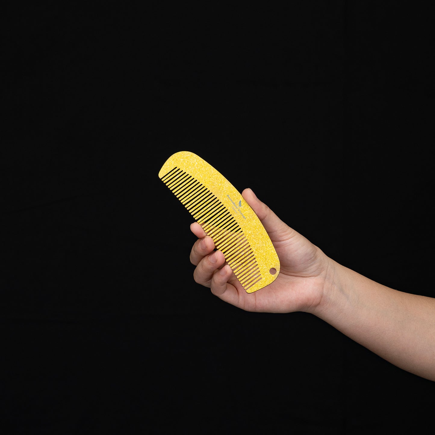 Boundless Voyage Titanium Crescent Hair & Beard Comb – Lightweight Unisex Grooming Tool for Home & Travel