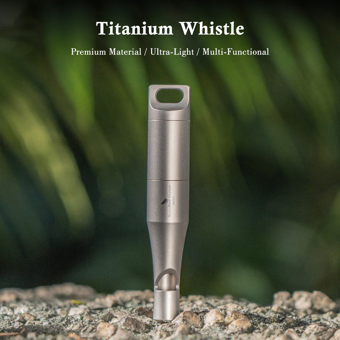 Boundless Voyage Titanium Whistle Emergency Survival Safety Whistles with Lanyard Loud for Outdoor Camping Hiking Coaches Training Sports Whistle