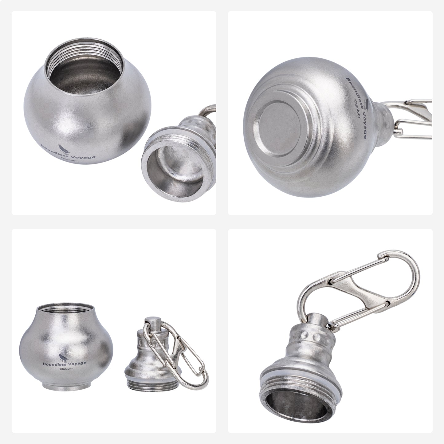 Boundless Voyage Titanium Mini Medicine Bottle – Ultralight Waterproof Pill Jar for Travel, EDC & Outdoor Use