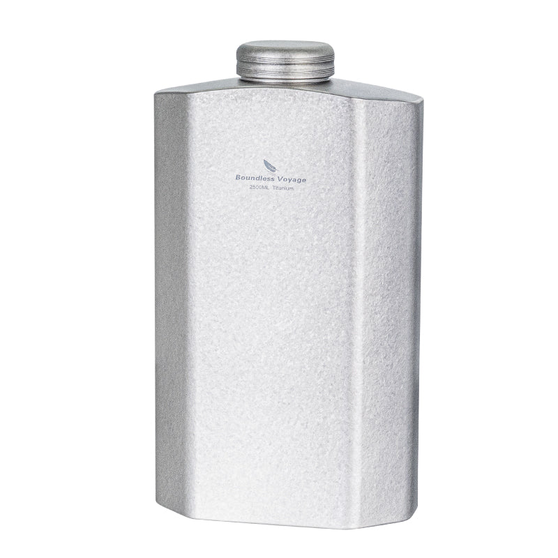 Boundless Voyage 2500ml Extra Large Titanium Water Bottle | 84oz Ultralight Expedition Canteen | Leakproof & Non-Toxic Huge Sports Flask for Camping, Survival & Group Hiking