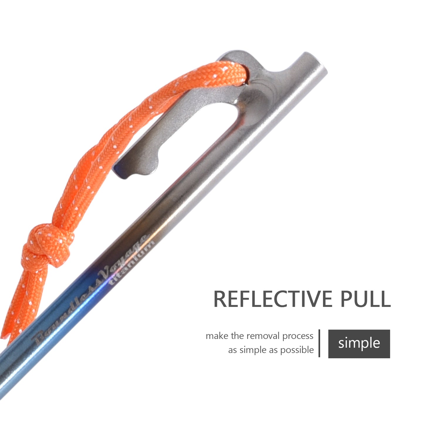 Boundless Voyage Colorful Titanium Alloy Tent Stakes – Ultralight Strong Camping Pegs (20cm / 24cm / 30cm / 35cm / 40cm)