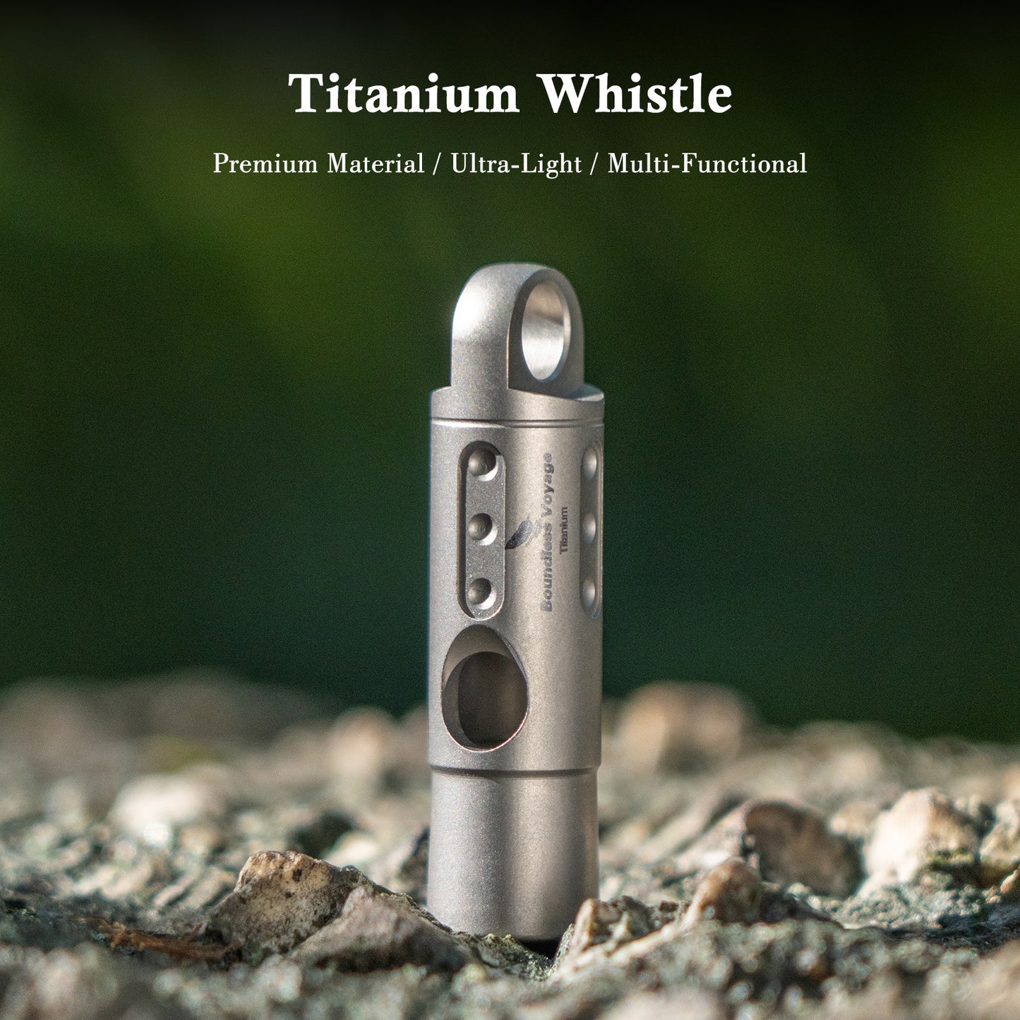 Boundless Voyage Titanium Whistle Emergency Survival Safety Whistles with Lanyard Loud for Outdoor Camping Hiking Coaches Training Sports Whistle