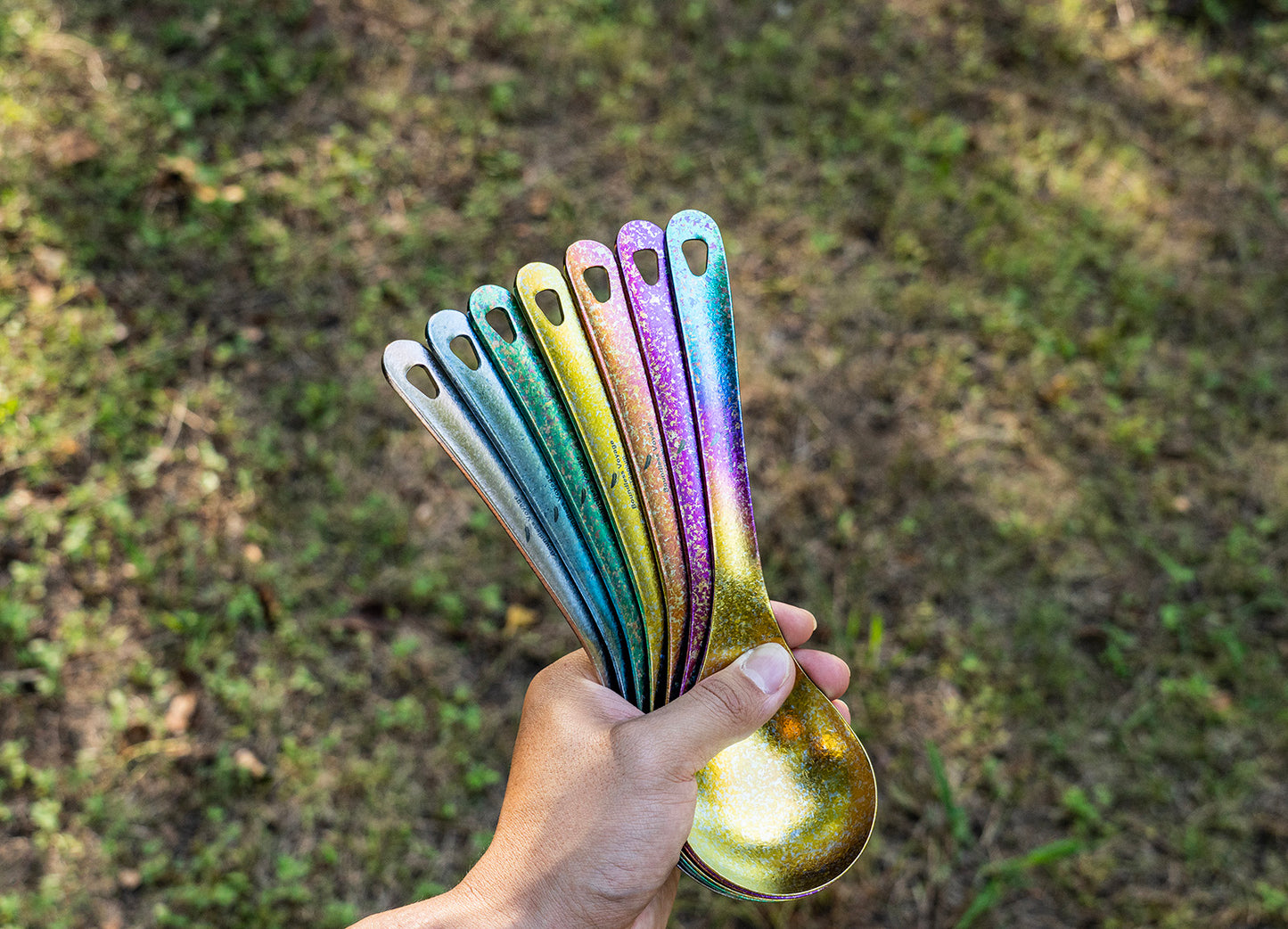 Boundless Voyage Titanium Serving Spoon 21.5cm – Large Ultralight Cooking Spoon for Camping, Outdoor Kitchen & Food Serving