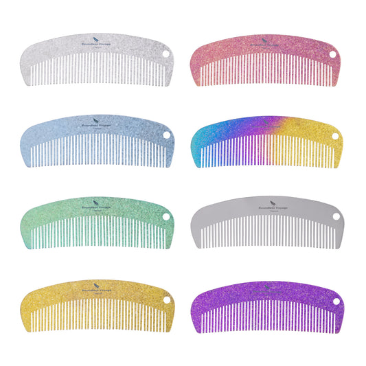 Boundless Voyage Titanium Crescent Comb – Hair & Beard Grooming Comb for Travel, EDC & Everyday Use