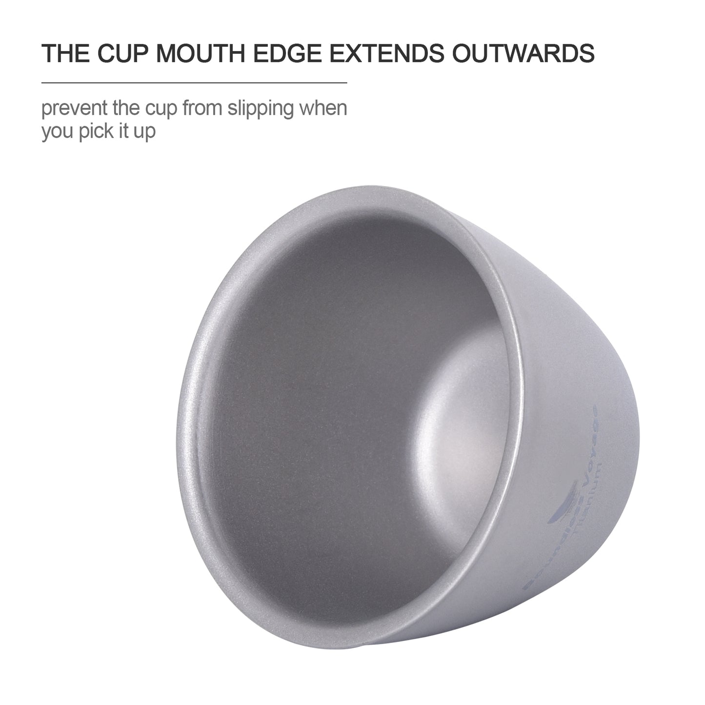 Boundless Voyage 40ml Double-Wall Titanium Sake Cup – Ultralight Insulated Shot Mug, TA1 Titanium Mini Cup for Whiskey, Tea & Outdoor Camping