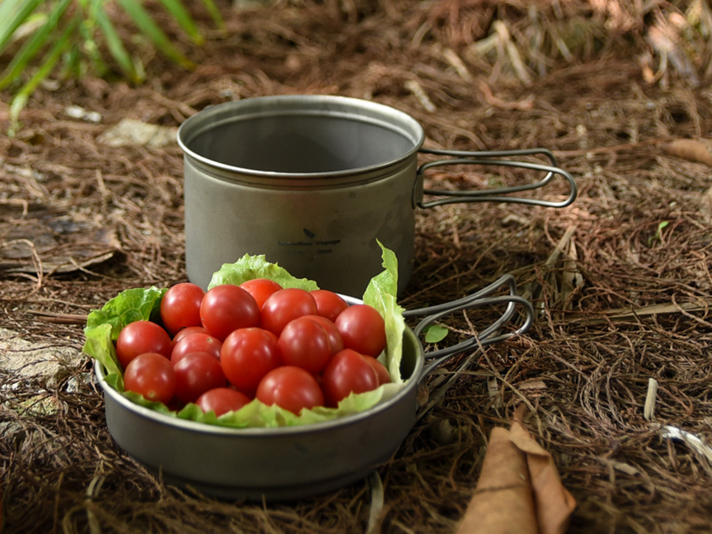 Boundless Voyage TA1 Titanium Camping Cookware Set – 500ml + 900ml + 1080ml Ultralight Pot & Bowl Mess Kit with Folding Handles