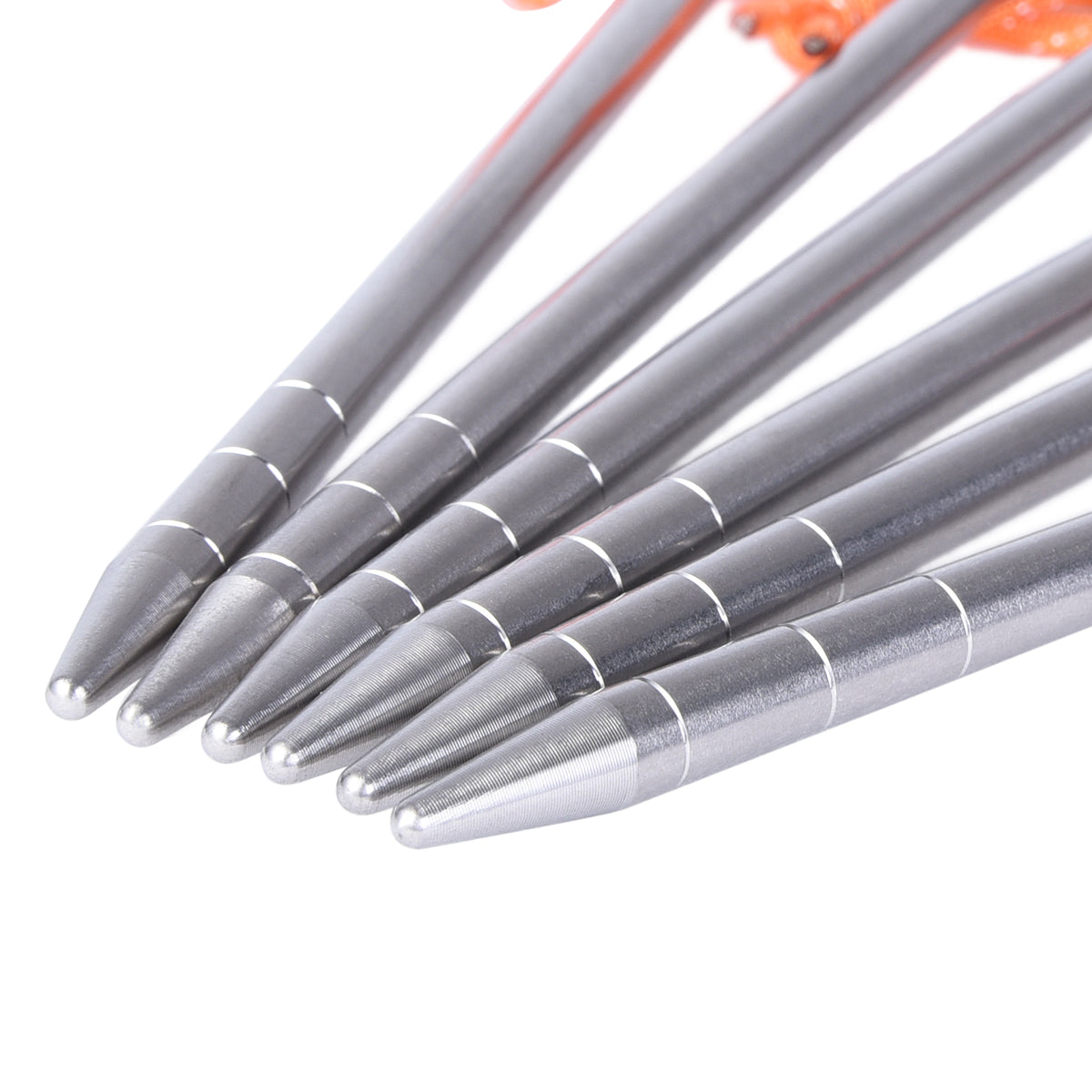 Boundless Voyage Titanium Alloy Tent Stakes (6pcs) – Ultralight Pegs 20/24/30/35/40cm for Camping, Hiking & All-Terrain Shelter Setup