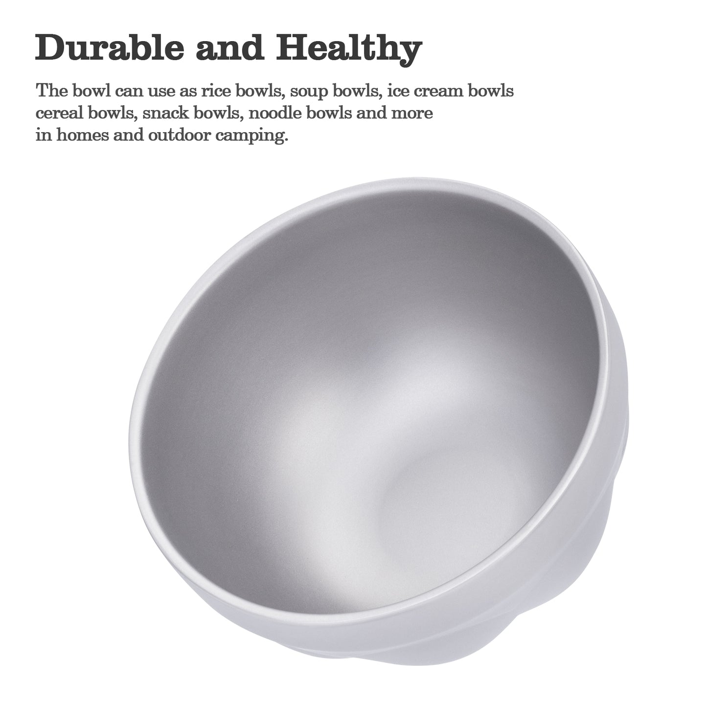 Boundless Voyage Titanium Double-Wall Bowl Set – 500ml & 800ml Insulated Camping Bowls for Soup, Oatmeal & Outdoor Dining