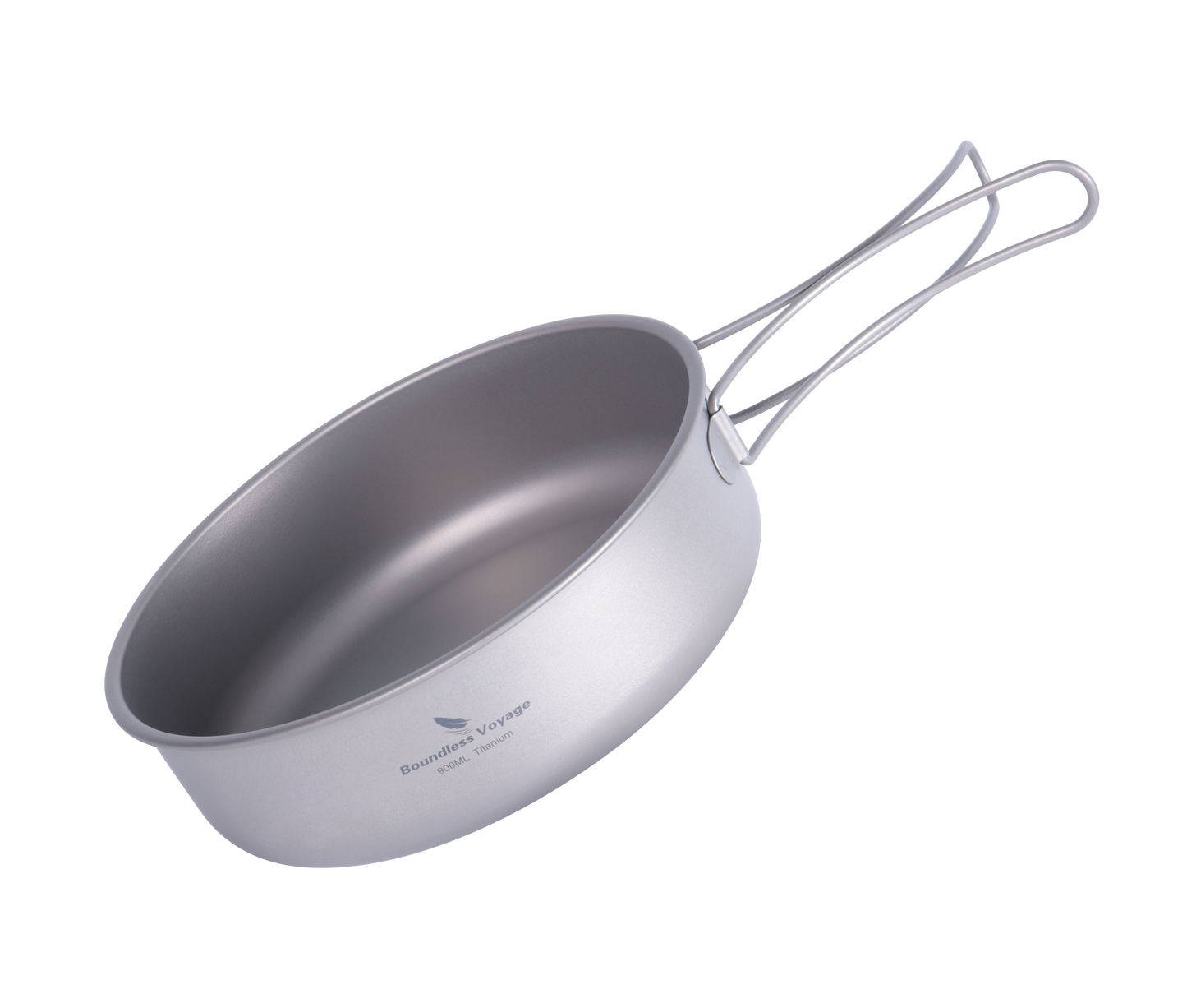 Boundless Voyage 900ml Titanium Non-stick Frying Pan with Ceramic Coating – Ultralight, Folding Handle Skillet for Outdoor Camping, Hiking & Picnic | Eco-Friendly, Durable & Portable Tableware