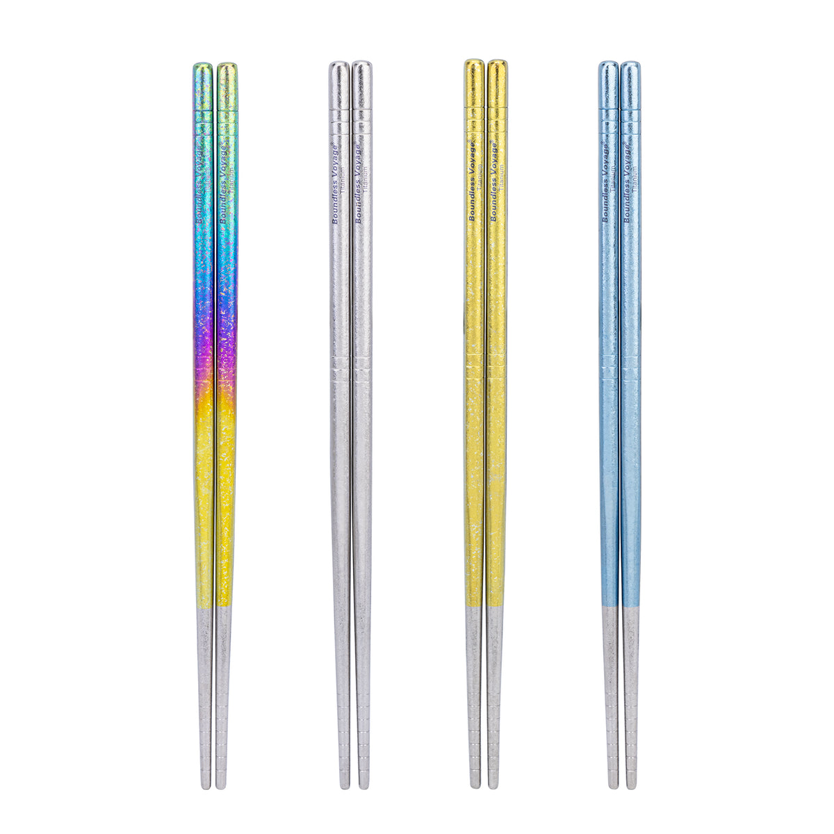 Boundless Voyage Colorful Titanium Chopsticks – Ultralight Non-Slip Reusable Chopsticks for Camping, Travel & Everyday Dining