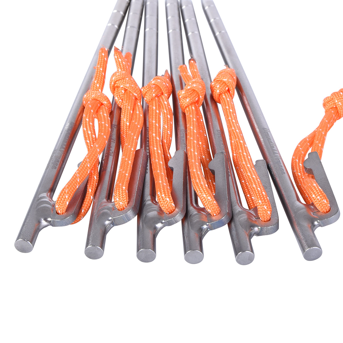 Boundless Voyage Titanium Alloy Tent Stakes (6pcs) – Ultralight Pegs 20/24/30/35/40cm for Camping, Hiking & All-Terrain Shelter Setup