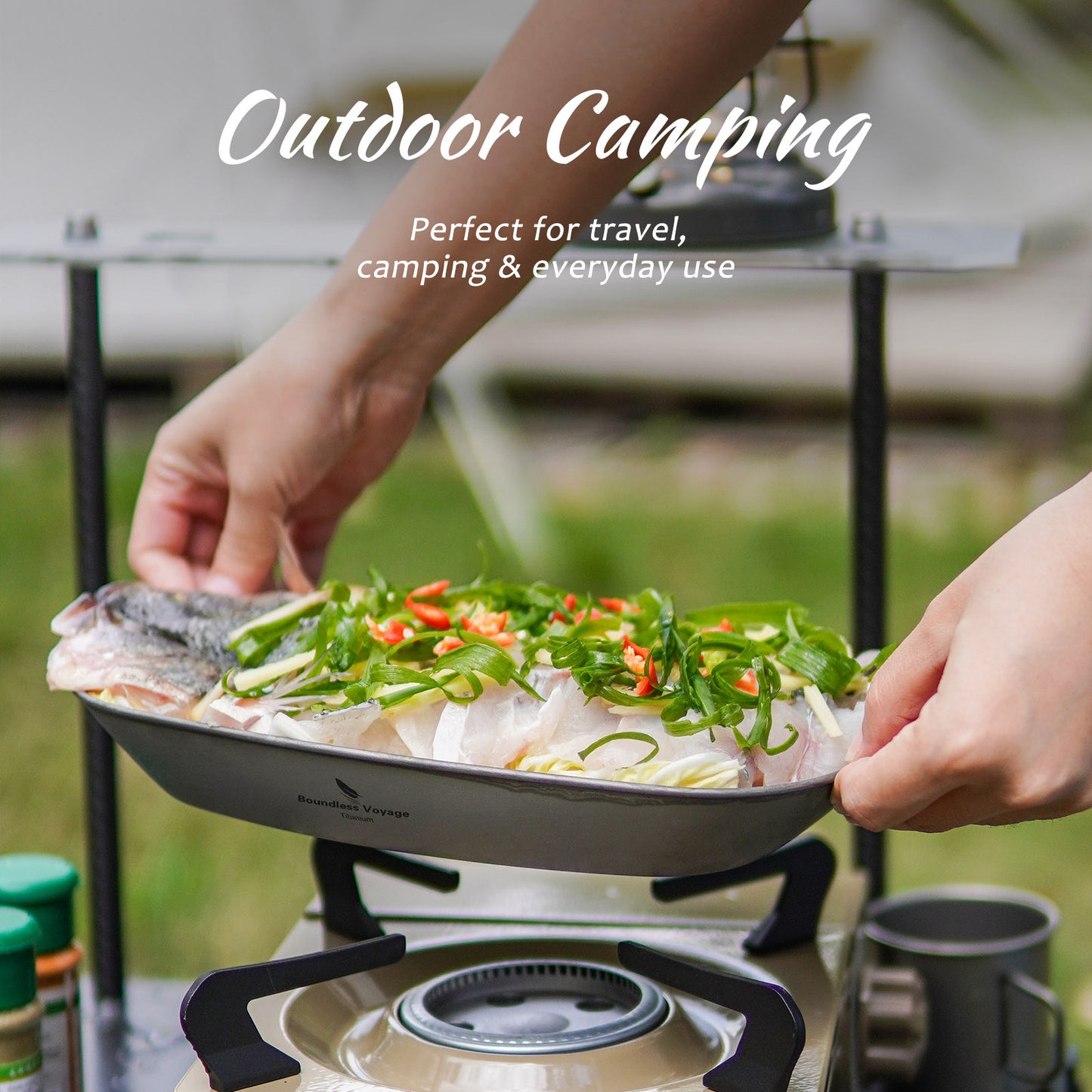 Boundless Voyage Titanium Oval Plate – Ultralight Camping Dish for Outdoor Dining, Backpacking, Travel & Everyday Use