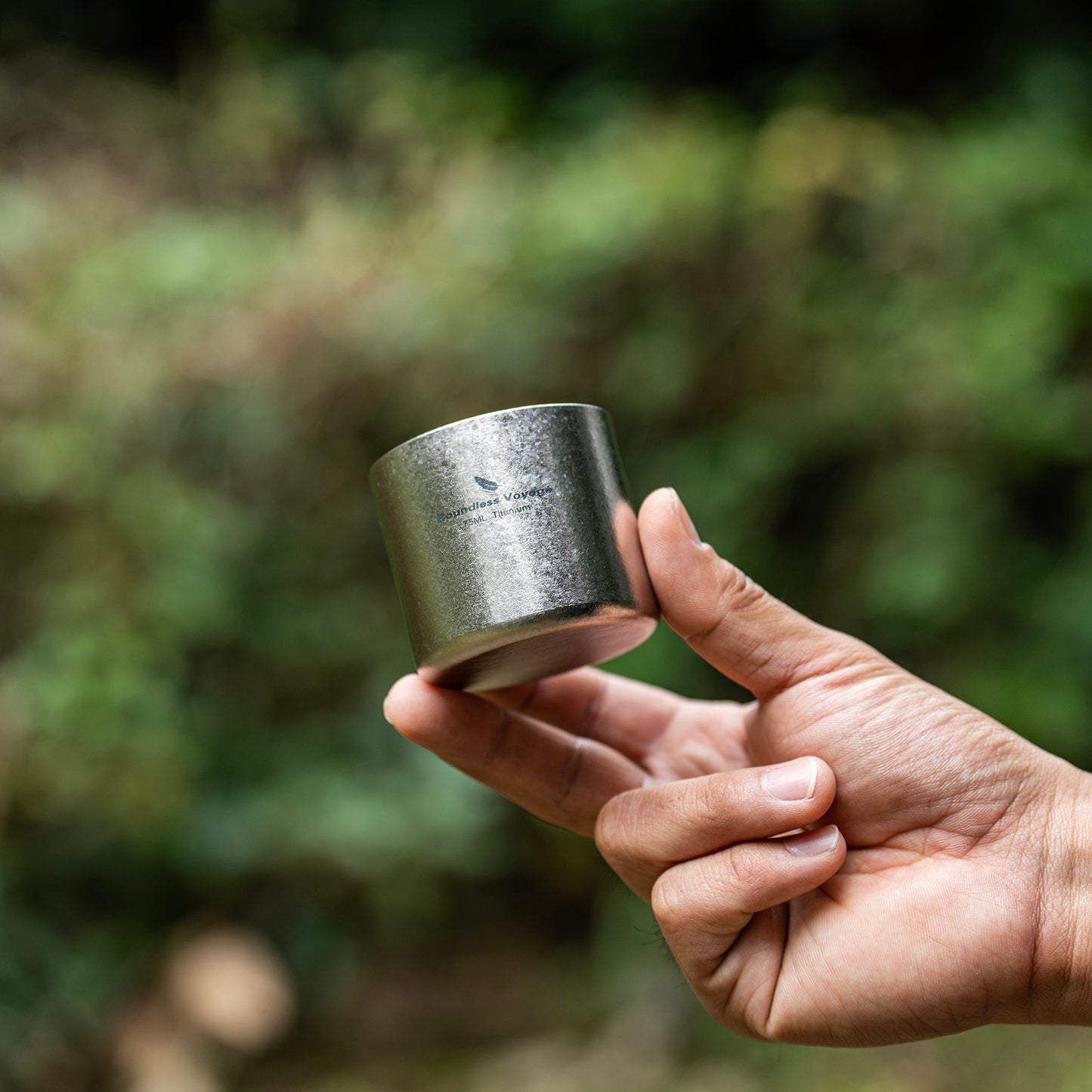 Boundless Voyage 75ml Titanium Double-Wall Mug – Ultralight Heat-Resistant Camping Cup with Storage Bag for Coffee & Tea