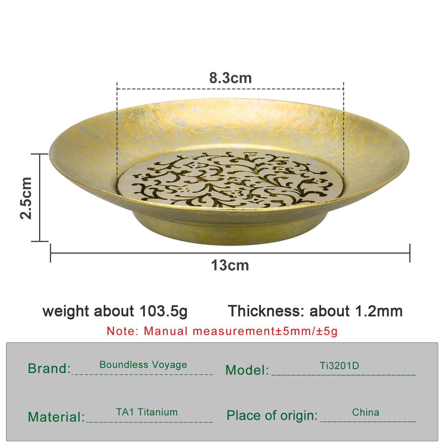 Boundless Voyage Titanium Tea Tray – Detachable Gongfu Tea Drain Tray with Water Storage for Home, Office & Travel