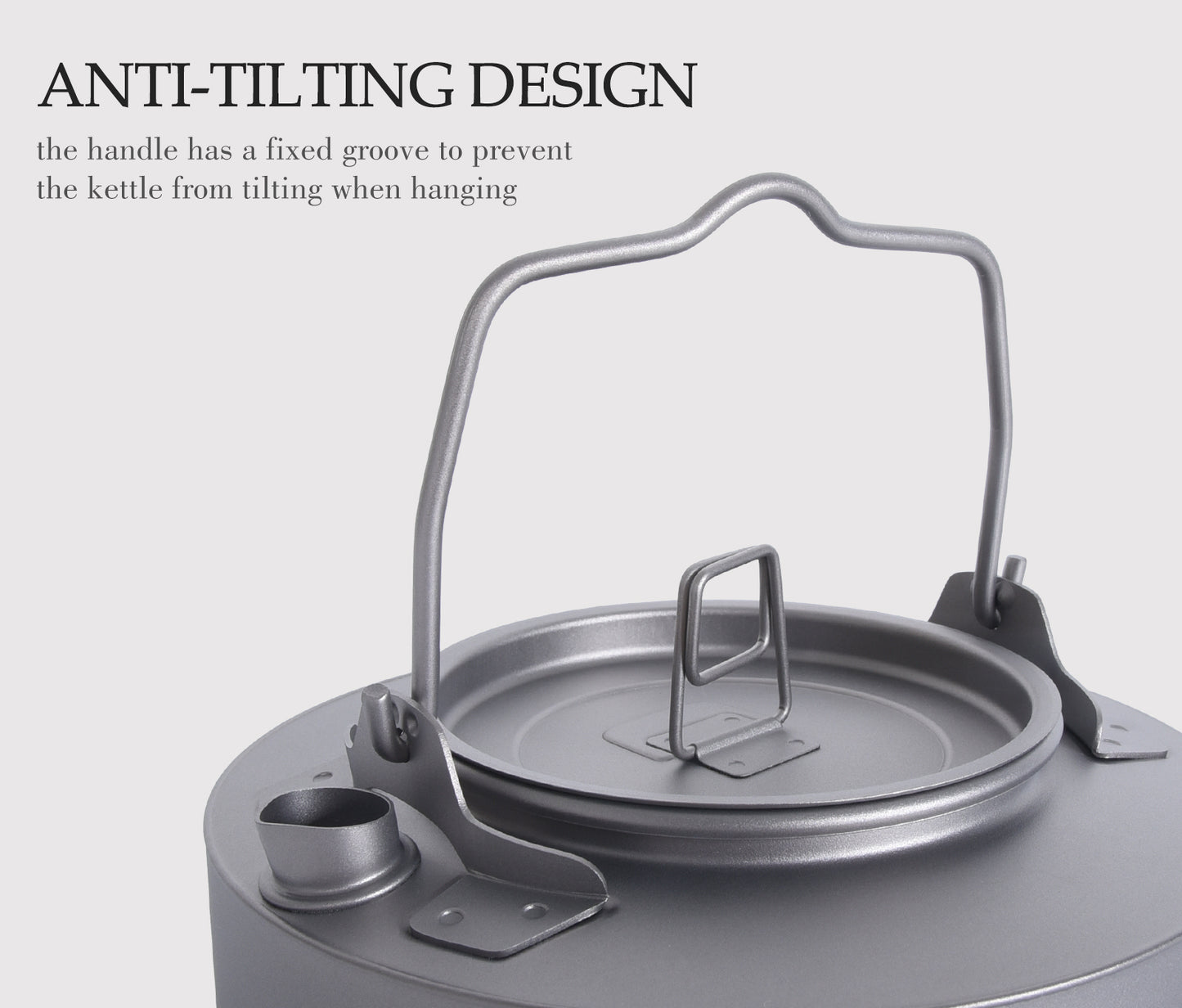 Boundless Voyage 700ml Titanium Camping Kettle – Ultralight Teapot with Folding Handle for Outdoor Cooking & Boiling Water