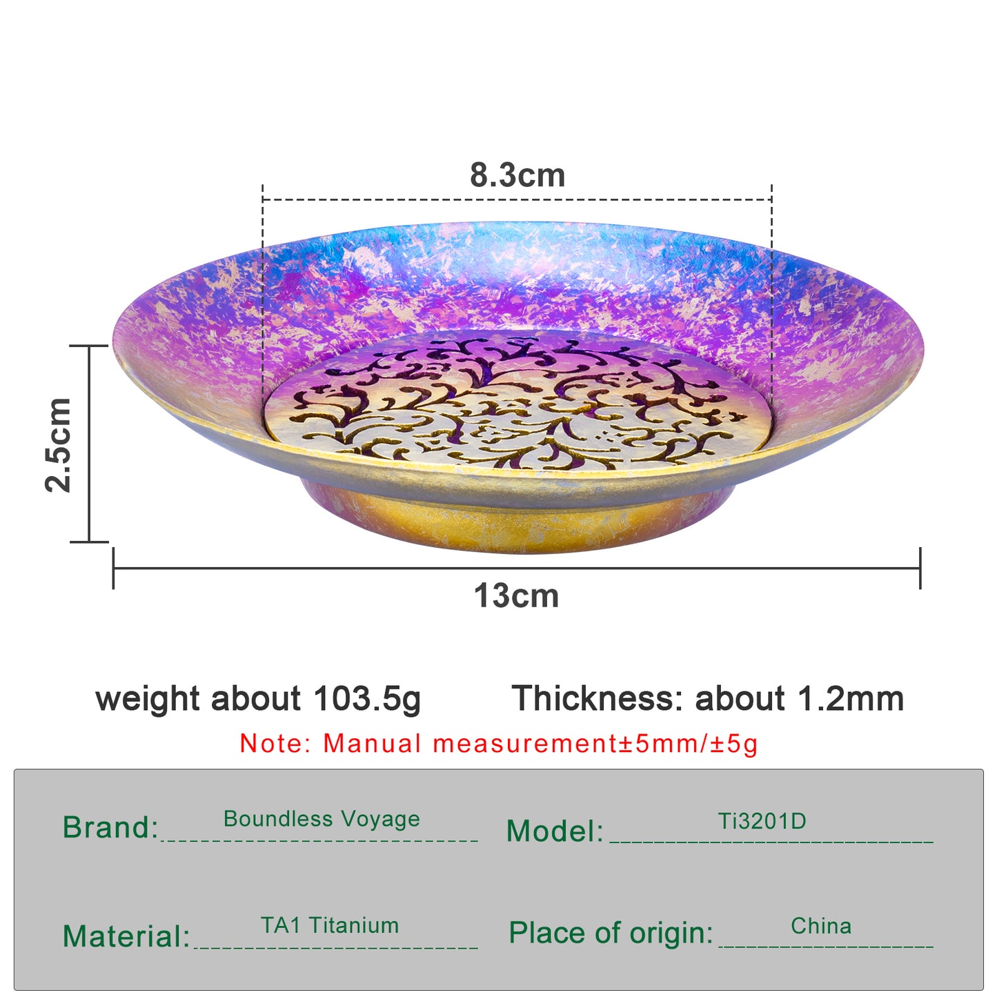 Boundless Voyage Titanium Tea Tray – Detachable Gongfu Tea Drain Tray with Water Storage for Home, Office & Travel