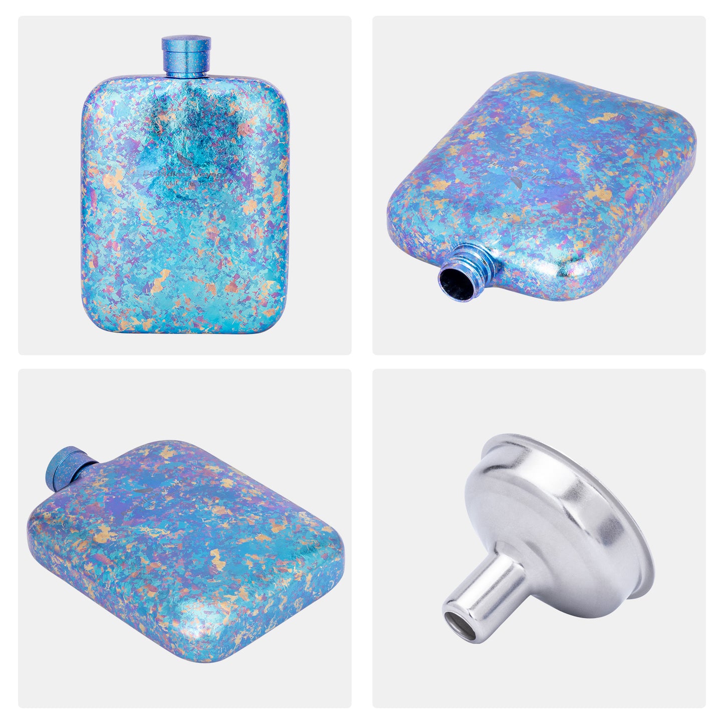 Boundless Voyage Ultralight Titanium Hip Flask | Pocket Size Whiskey & Liquor Bottle | Leakproof & Non-Toxic Metal Flask for Camping, Hiking, EDC & Premium Groomsmen Gifts